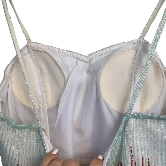 Ellebell LLC Cami Top with bra cups and boning in the sides Beaded bodice Brami - Picture 9 of 10